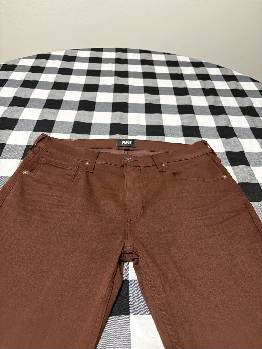 PAIGE Transcend Federal Slim Straight Jean Sumatra Blend Brown Men's 32 x 29.5